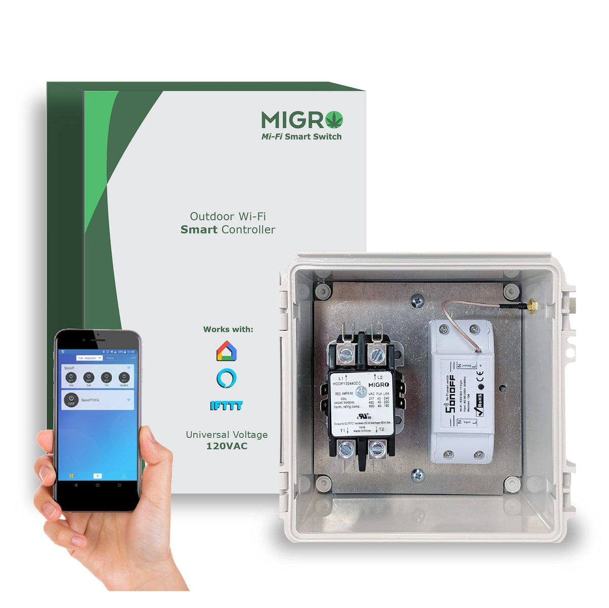 Migro 63A Smart Wi-Fi Indoor/Outdoor Grow Light Controller
