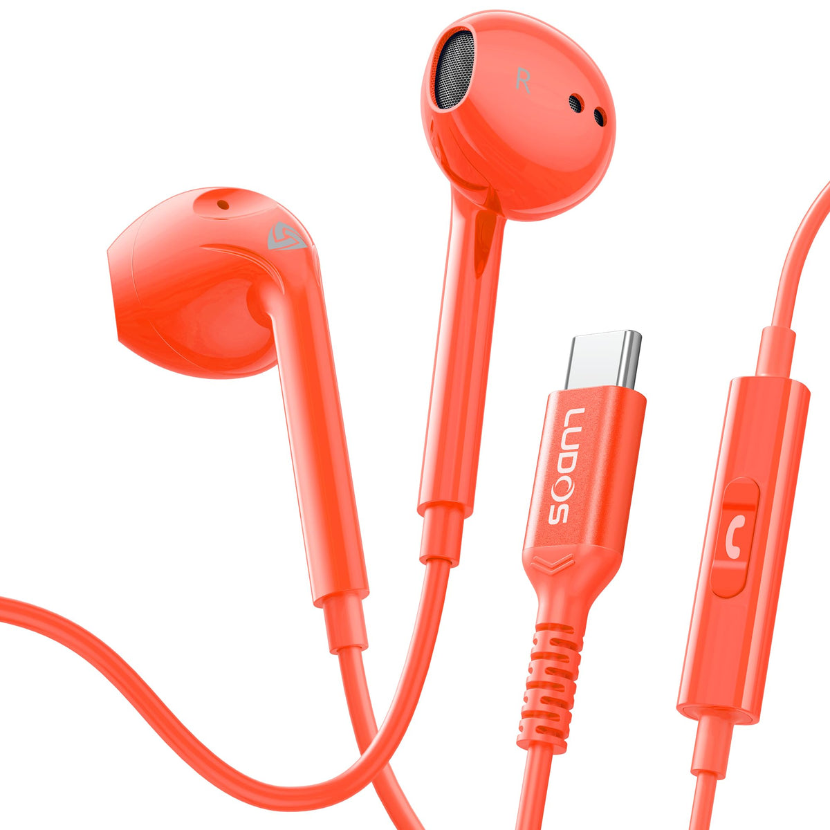 LUDOS Zenith Wired Earbuds with Microphone & 3.5mm Jack