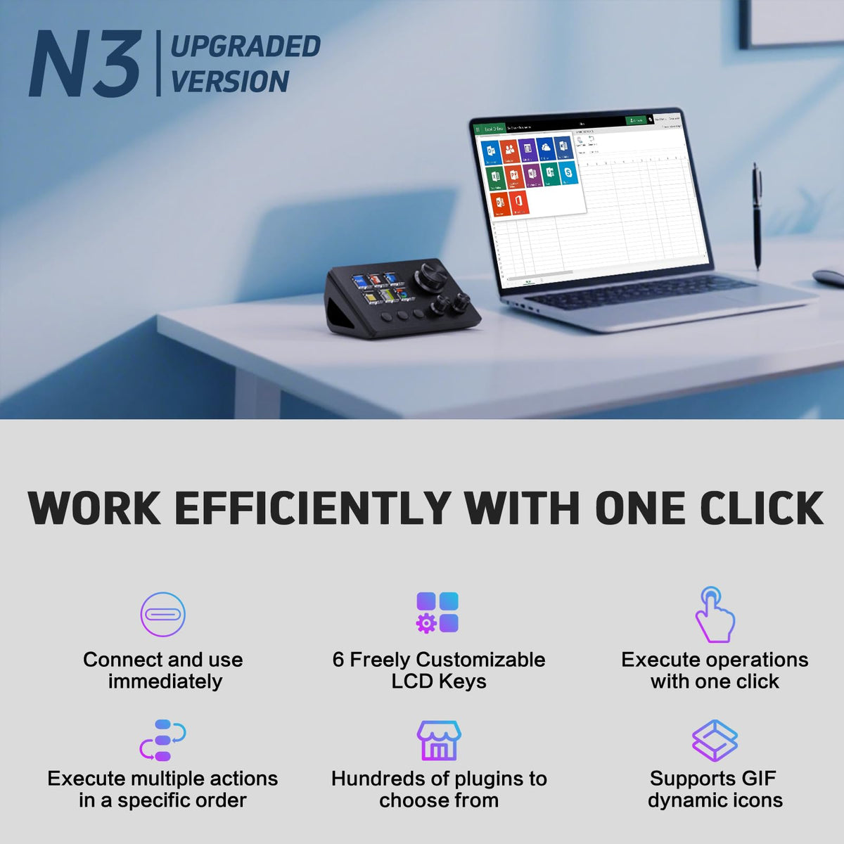 ActionRing N3 Streaming Macro Keypad Controller