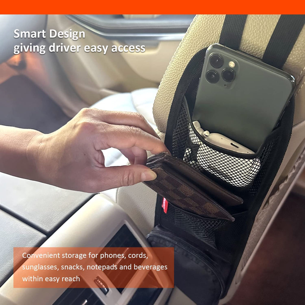 Luckybay Car Seat Side Organizer with Storage Pockets