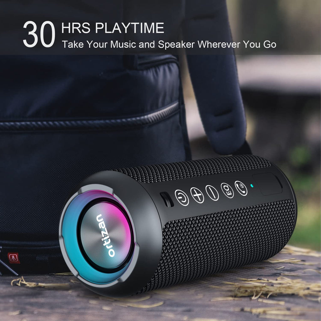 Ortizan 24W Waterproof Bluetooth Speaker with RGB Lights