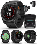 Garmin Fenix 7X Pro Solar 51mm Smartwatch & Earbuds Bundle