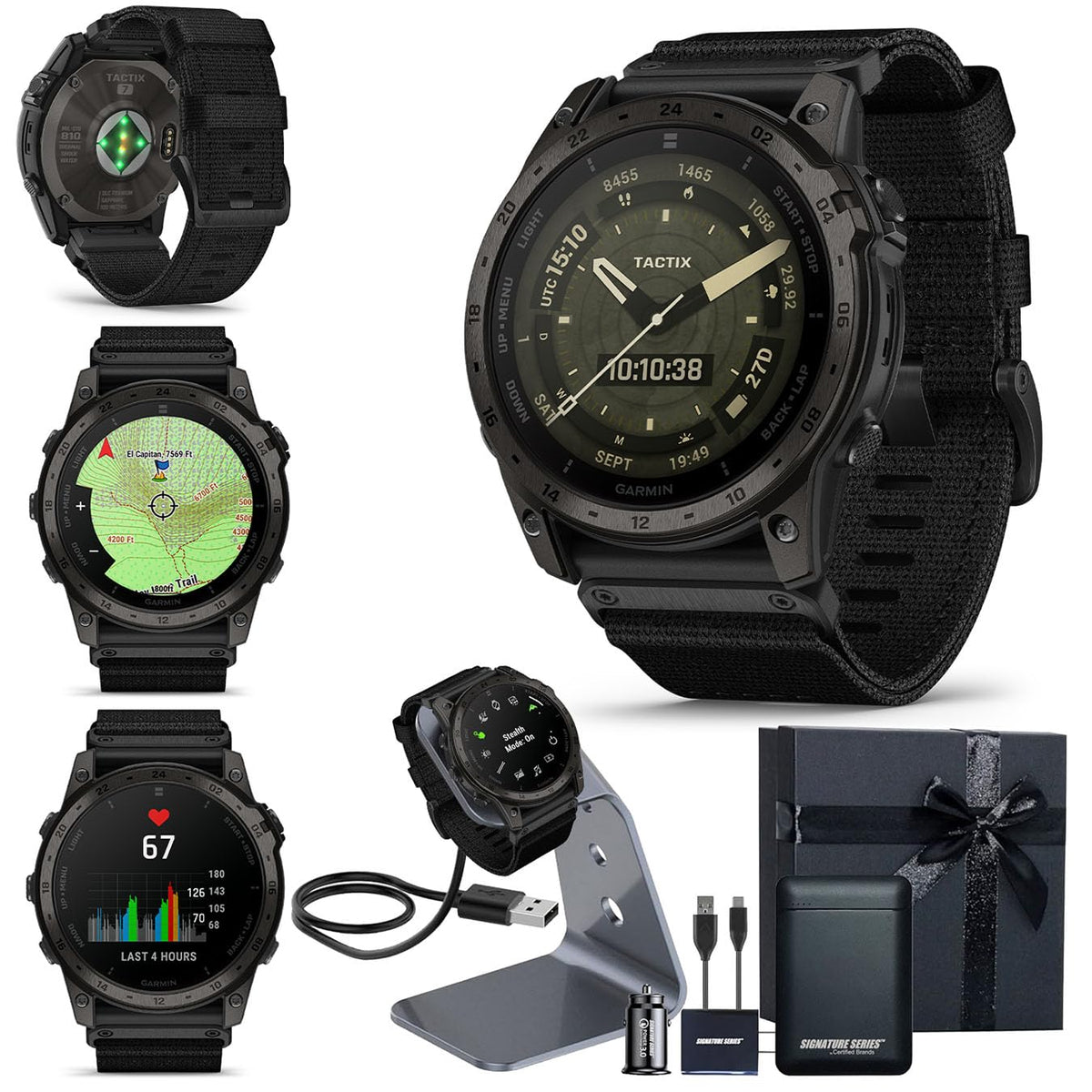 Garmin tactix 8 Tactical GPS Smartwatch with Charger Bundle
