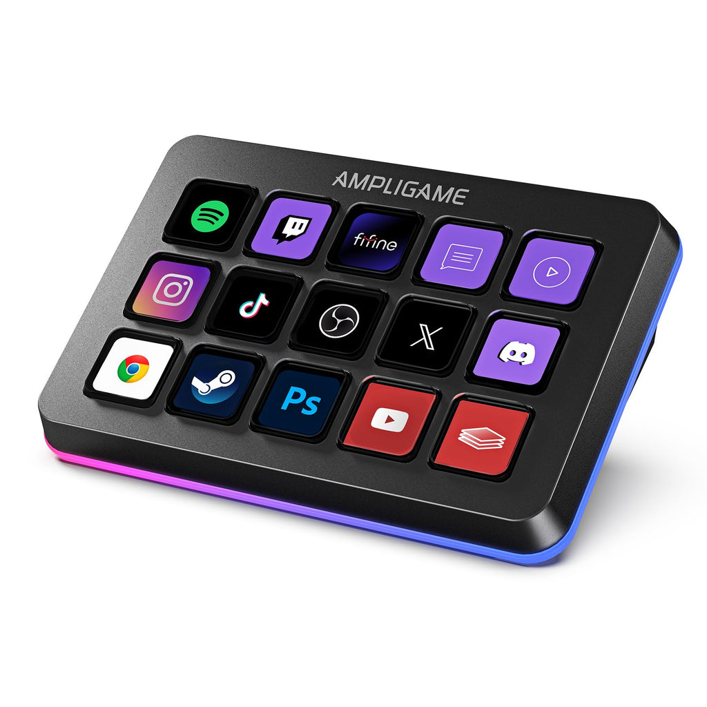 FIFINE AmpliGame D6 15-Key Streaming Macro Controller