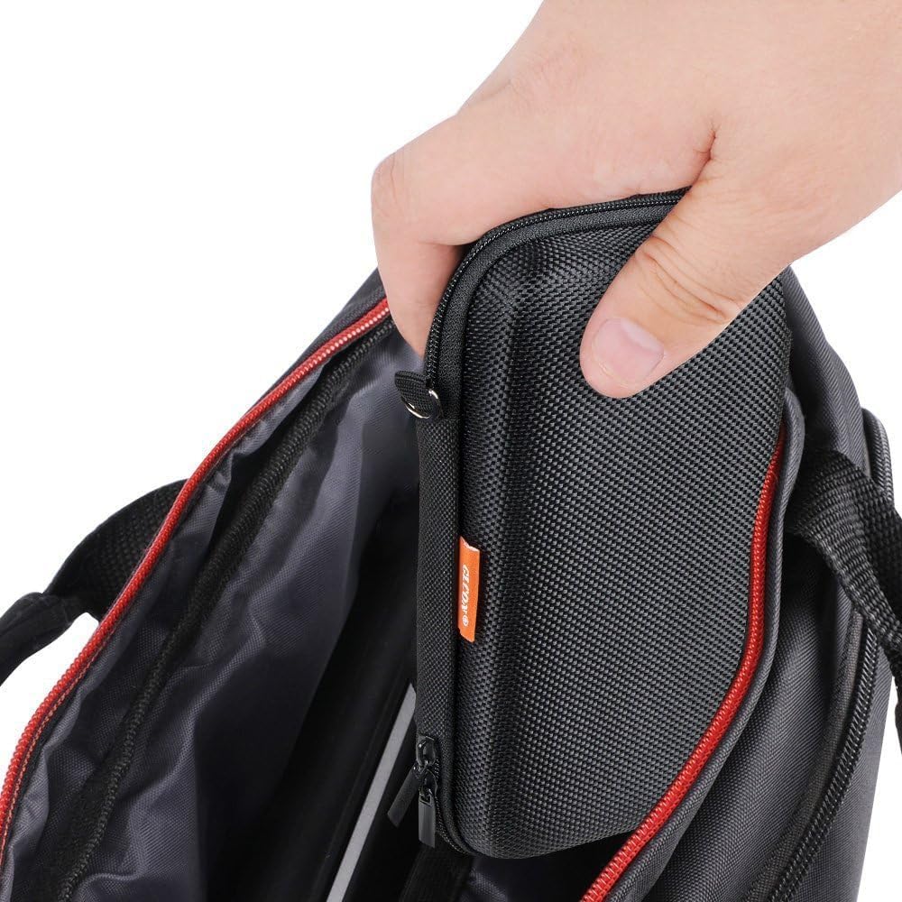 GLCON Small Hard Shell Carrying Case for External Battery,Cell Phone,GPS,Hard Drive,USB Charging Cable,Carrying Bag Mesh Inner Pocket,Zipper Enclosure,Universal Travel Pouch Bag