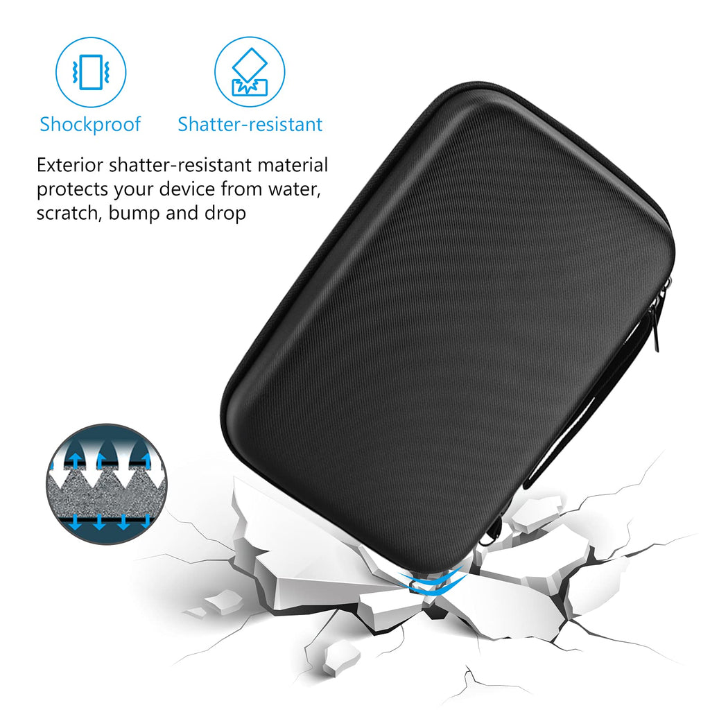 ProCase Hard Travel Electronic Organizer Case for MacBook Power Adapter Chargers Cables Power Bank Apple Magic Mouse Apple Pencil USB Flash Disk SD Card Small Portable Accessories Bag
