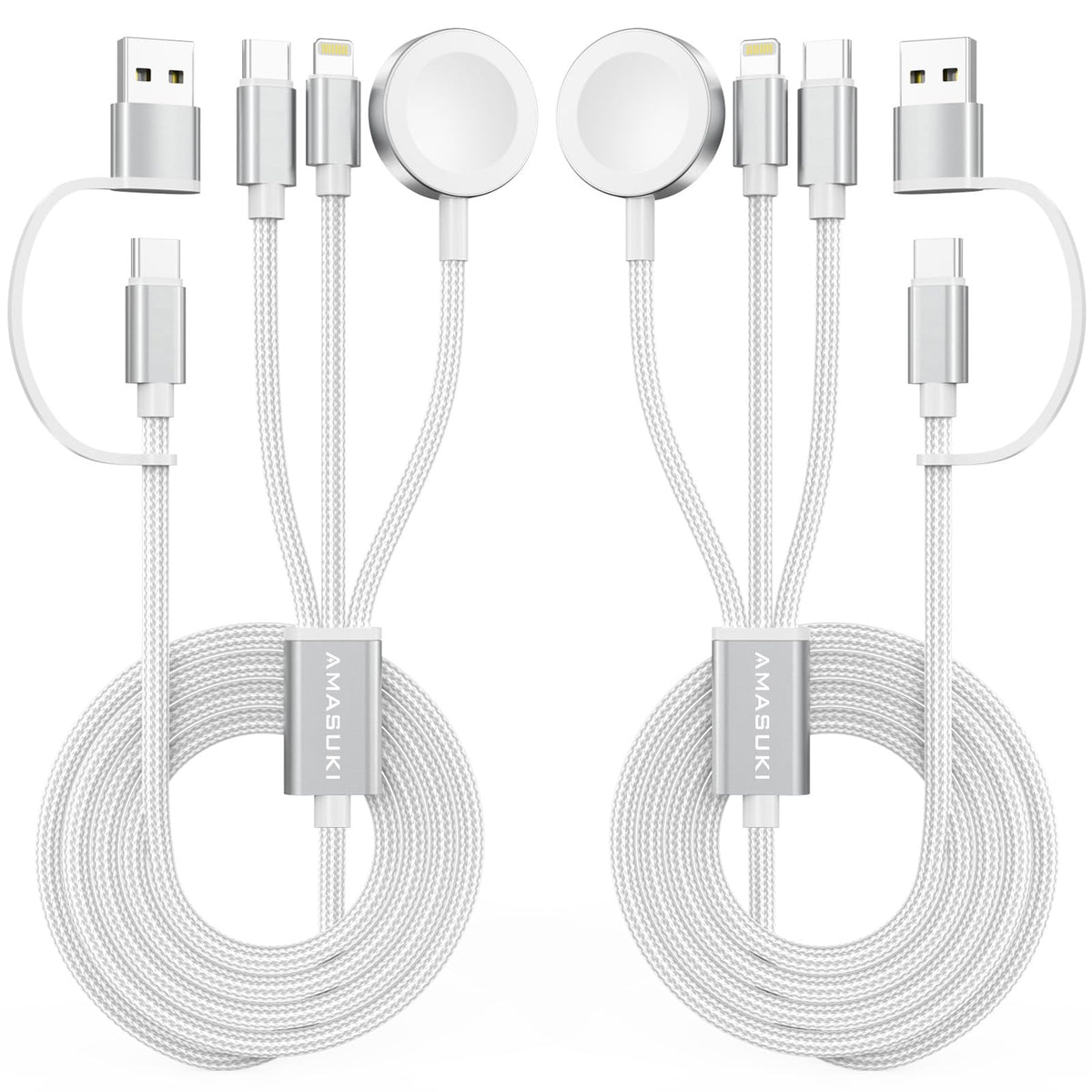 3-in-2 USB-C Charging Cable for Apple Watch & iPhone
