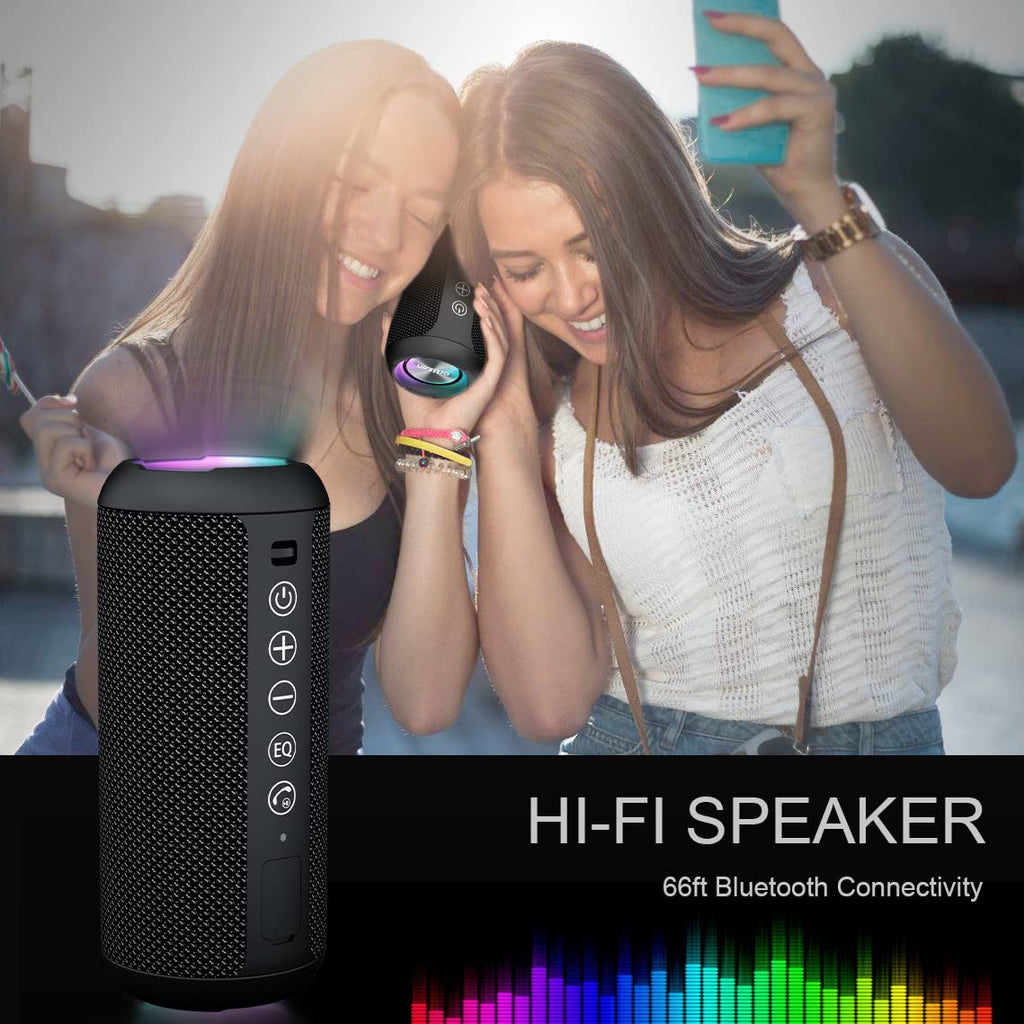 Ortizan 24W Waterproof Bluetooth Speaker with RGB Lights