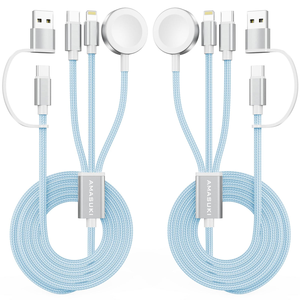 3-in-2 USB-C Charging Cable for Apple Watch & iPhone