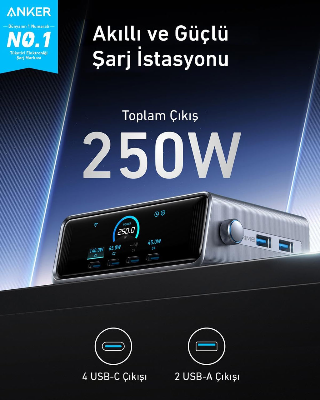 Anker Prime GaN Universal Fast Charger - Black