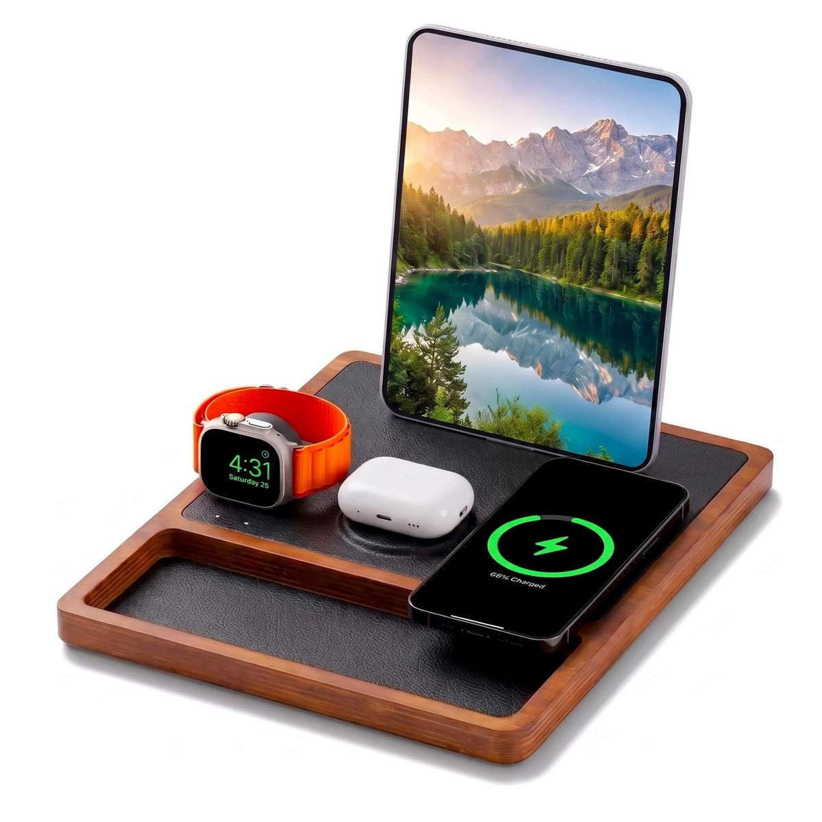 Quad Tray 4-in-1 MagSafe Wireless Charger & iPad Stand
