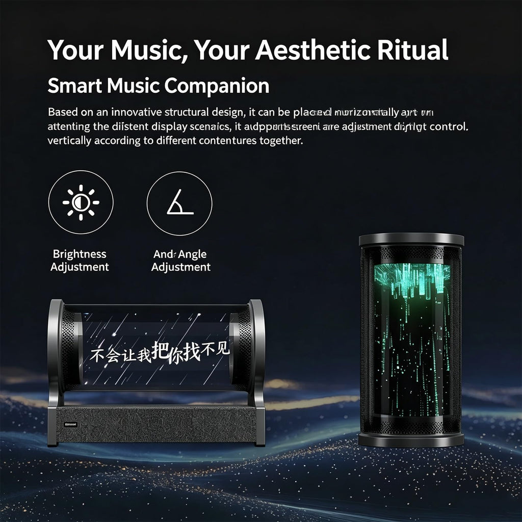 360° Holographic Lyrics Portable Bluetooth Speaker