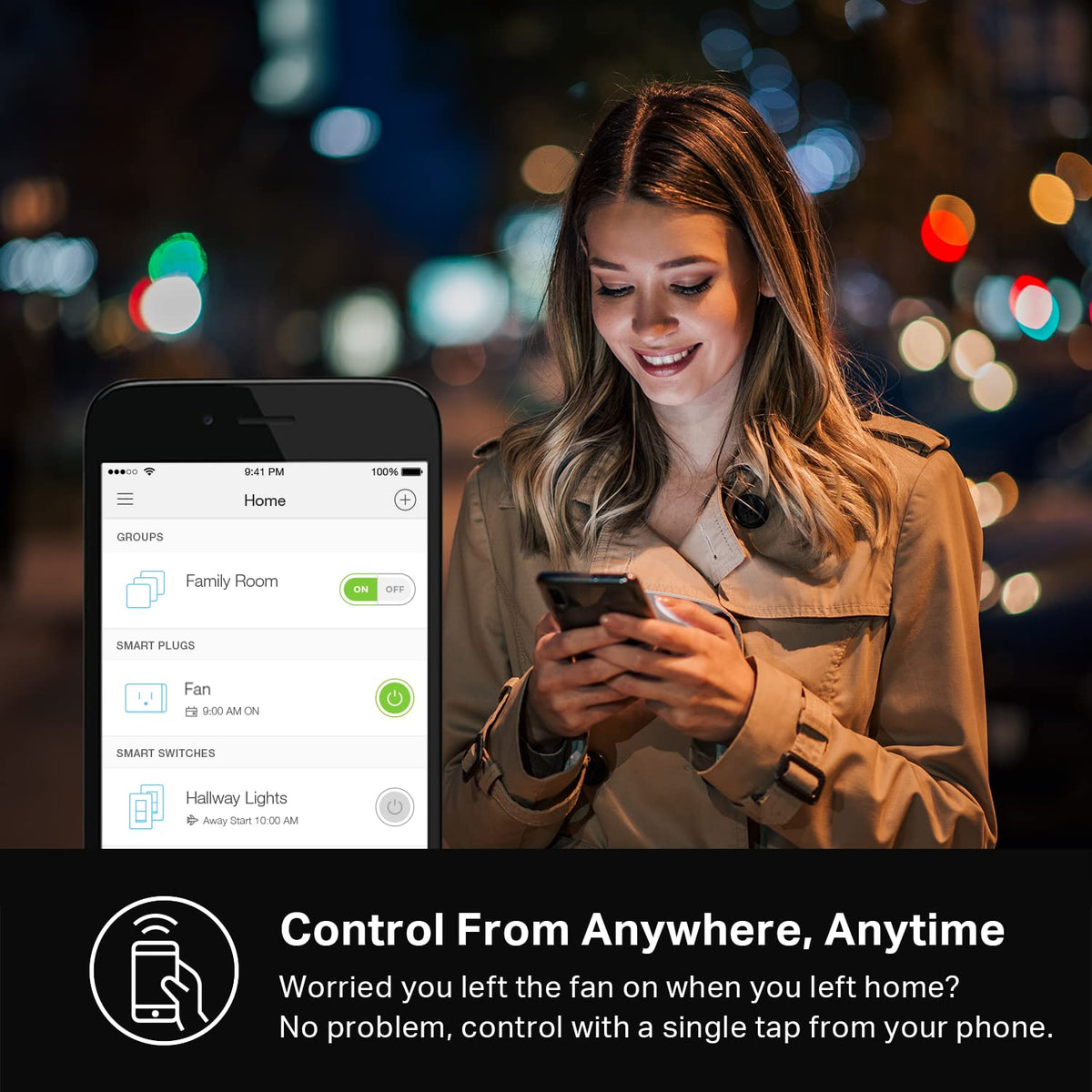 Kasa 15A Wi-Fi Smart Plug for Alexa, Google & HomeKit