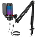 TONOR RGB Gaming Microphone Kit with Adjustable Boom Arm