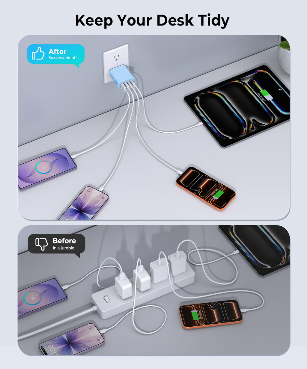 Dulums 2 Pack 40w USB C Wall Charger