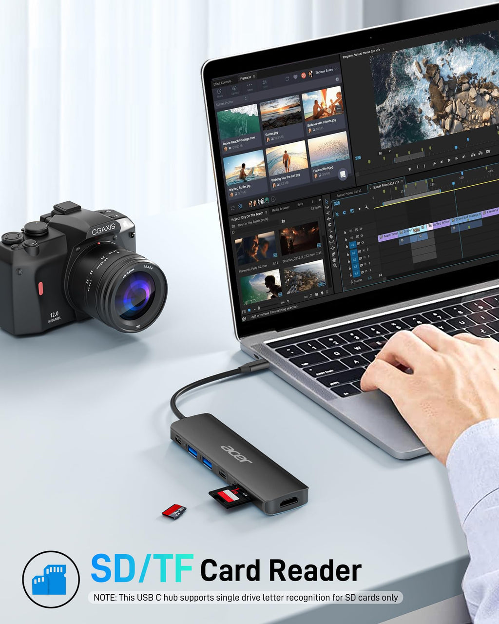 Acer USB-C Multiport Hub Adapter for Laptop & Desktop