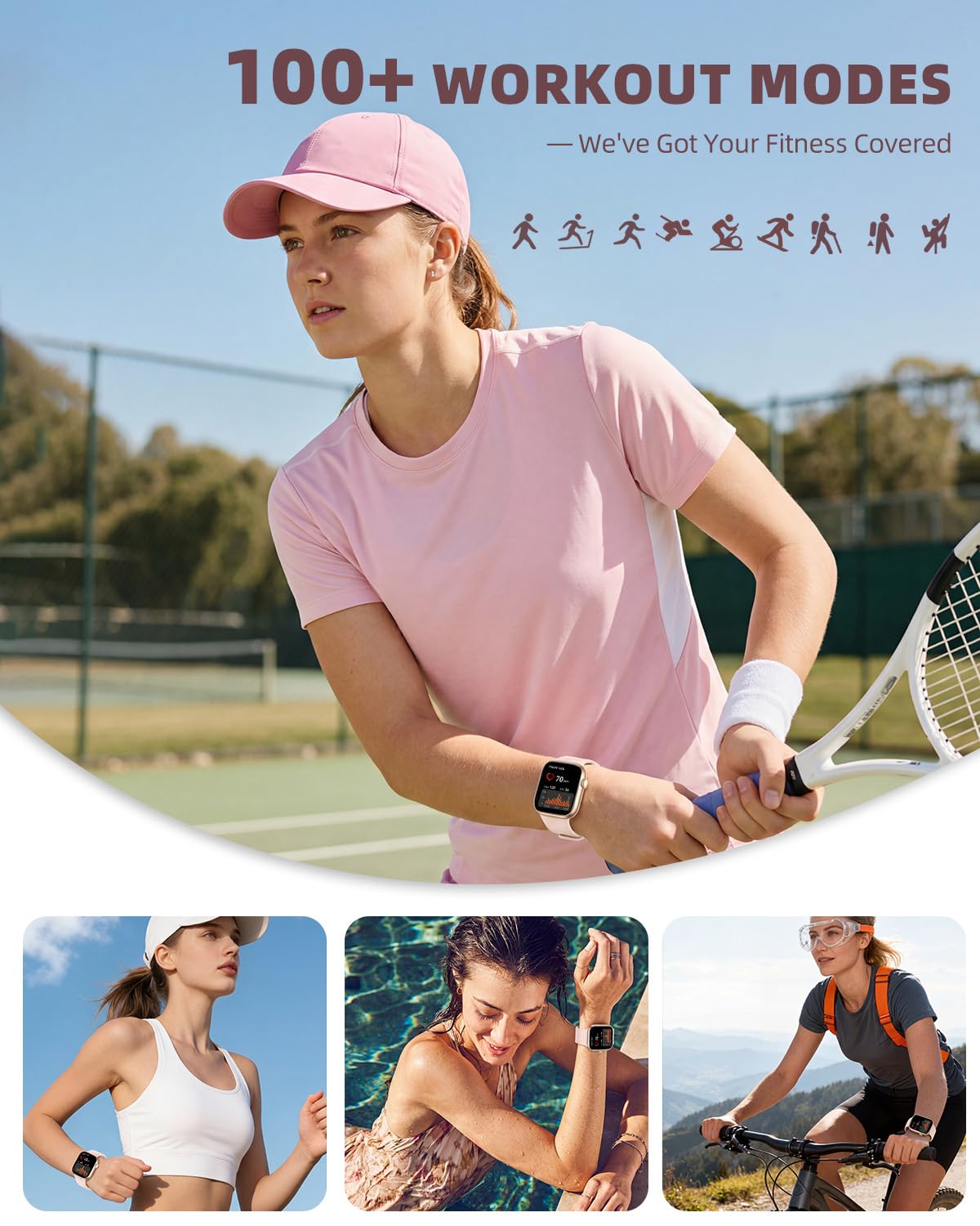 KIPTUMTEK Smartwatch for Men & Women Fitness Tracker