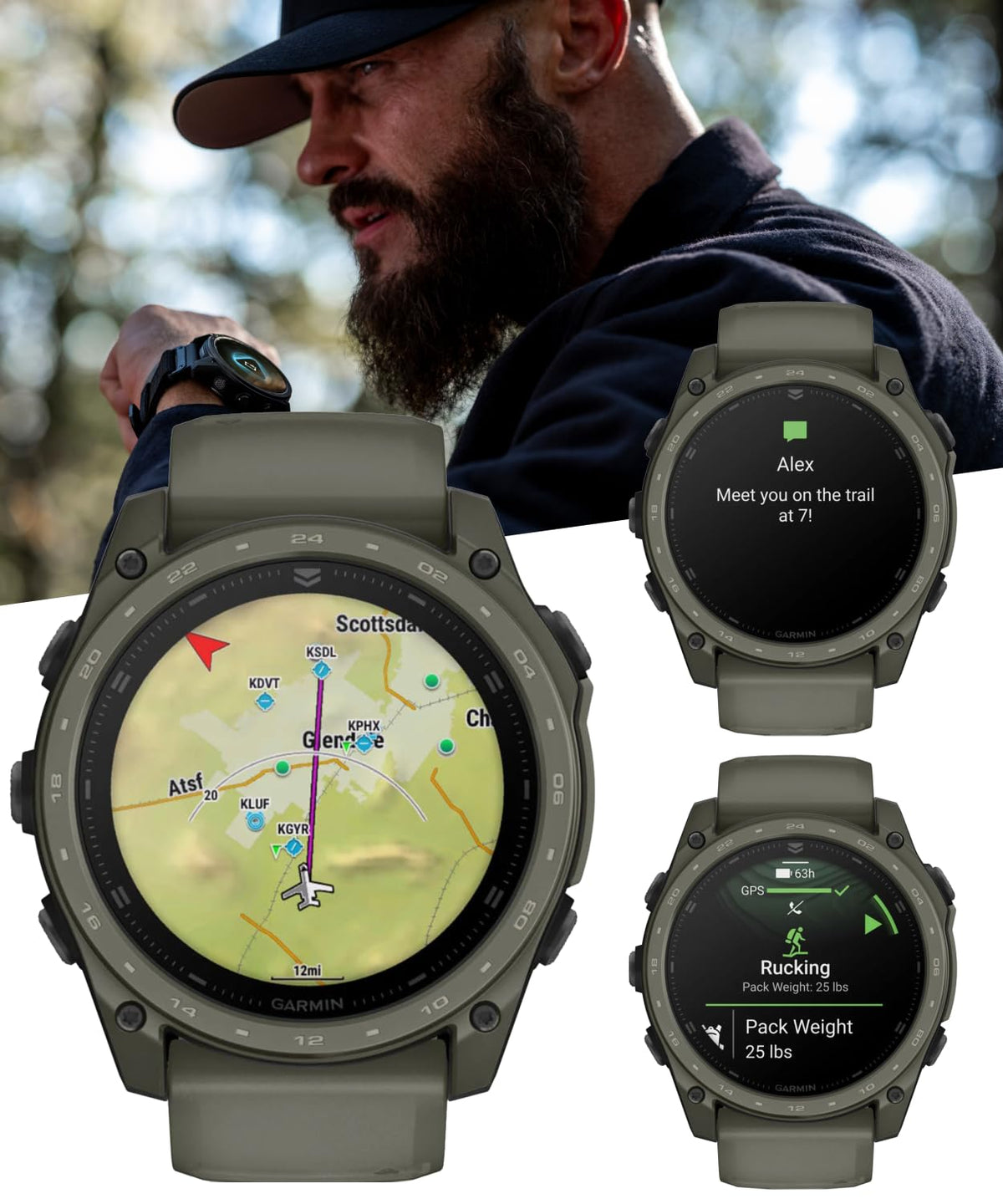 Garmin Tactix 8 51mm AMOLED Tactical GPS Smartwatch Bundle