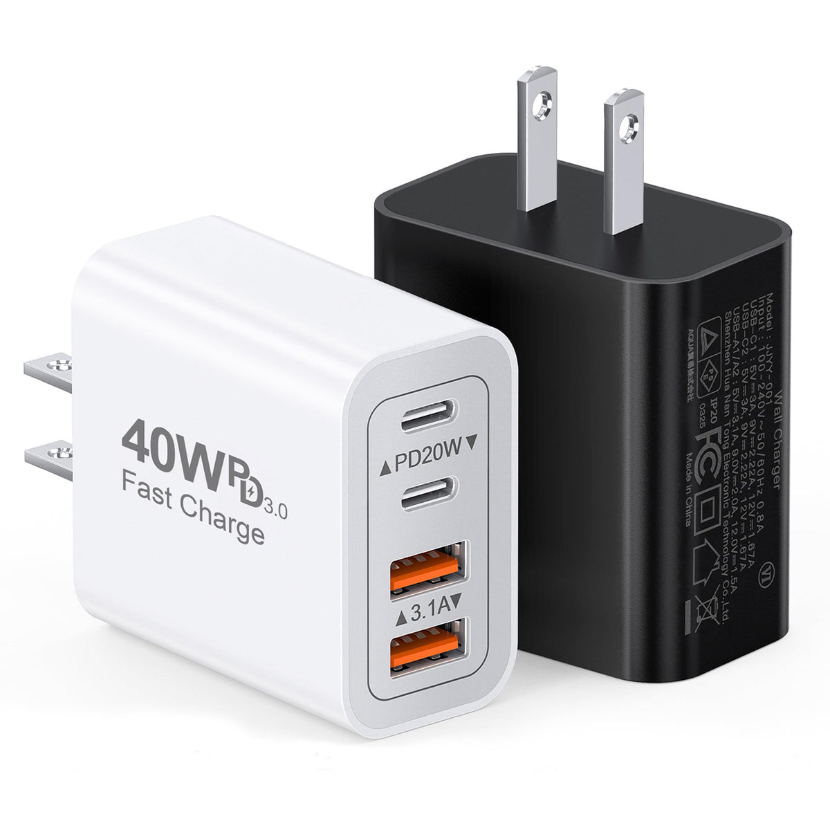 Dulums 2 Pack 40w USB C Wall Charger