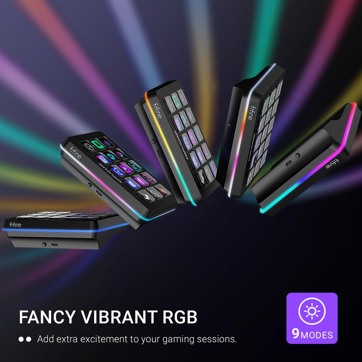 FIFINE AmpliGame D6 15-Key Streaming Macro Controller
