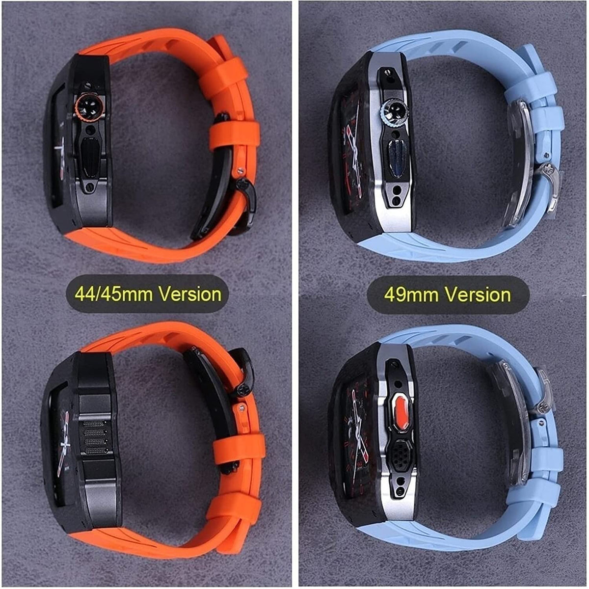 Wtukmo Carbon Fiber Apple Watch Ultra Case & Silicone Strap