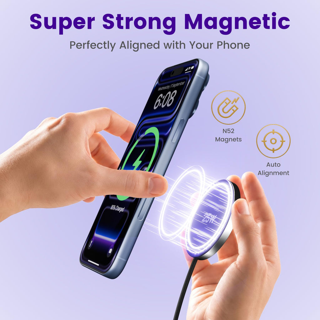 25W Magnetic Wireless Fast Charging Pad for Smartphones
