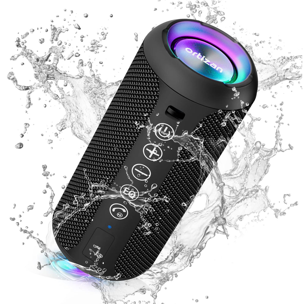 Ortizan 24W Waterproof Bluetooth Speaker with RGB Lights