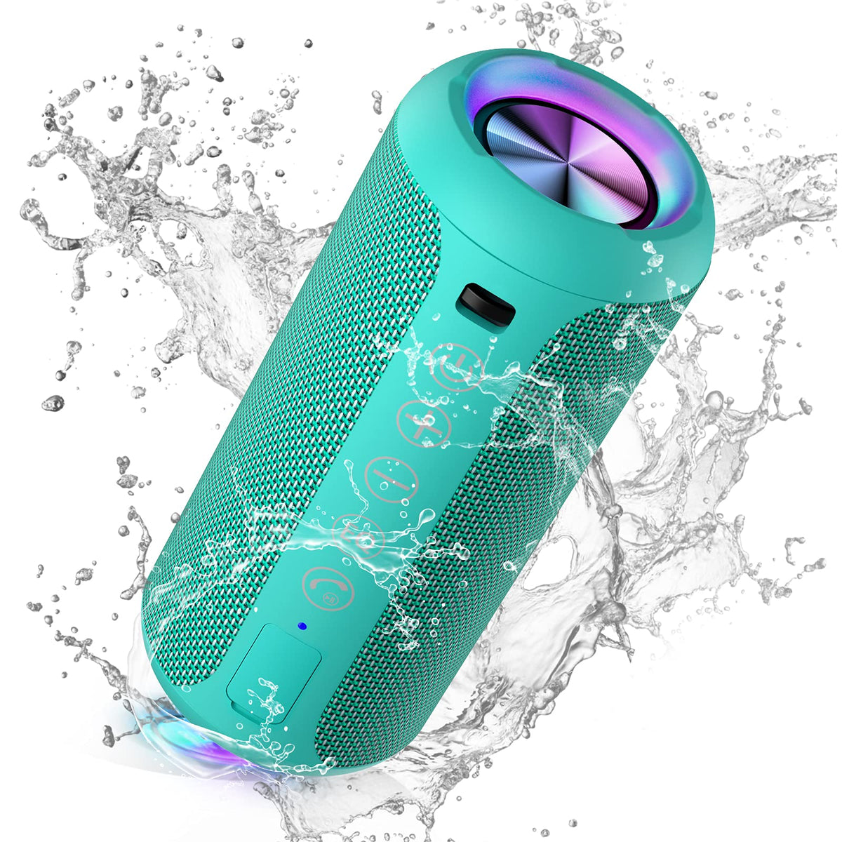 Ortizan 24W Waterproof Bluetooth Speaker with RGB Lights
