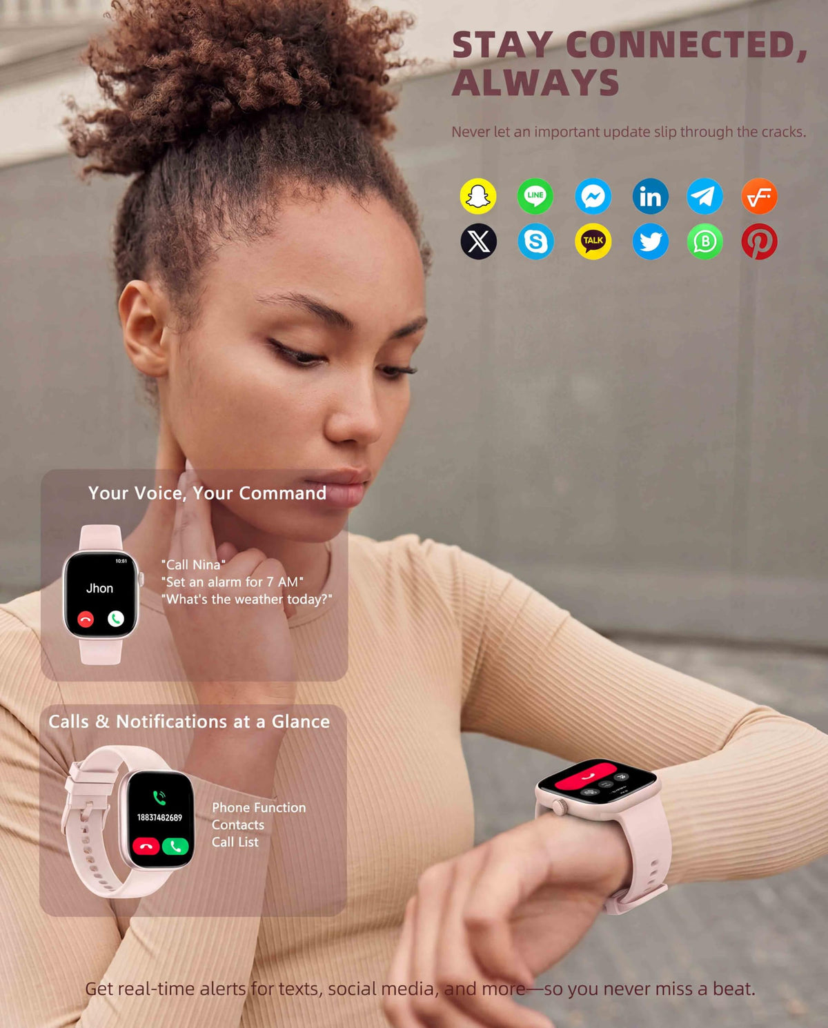 KIPTUMTEK Smartwatch for Men & Women Fitness Tracker