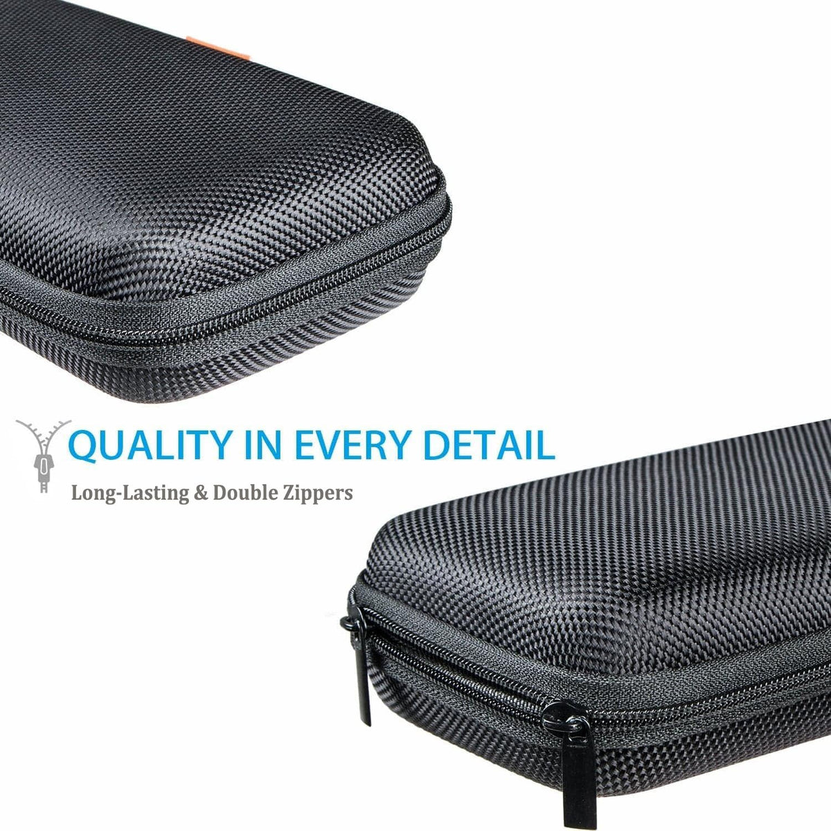 GLCON Small Hard Shell Carrying Case for External Battery,Cell Phone,GPS,Hard Drive,USB Charging Cable,Carrying Bag Mesh Inner Pocket,Zipper Enclosure,Universal Travel Pouch Bag