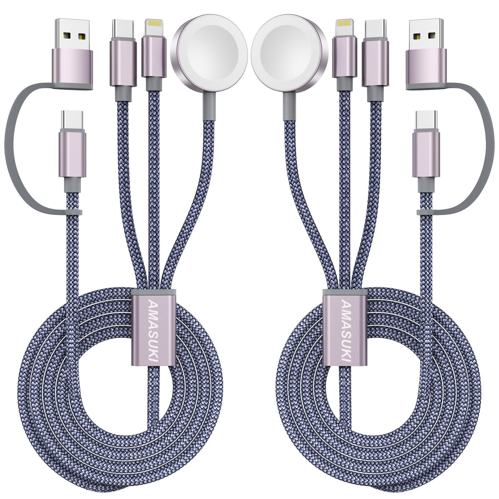 3-in-2 USB-C Charging Cable for Apple Watch & iPhone