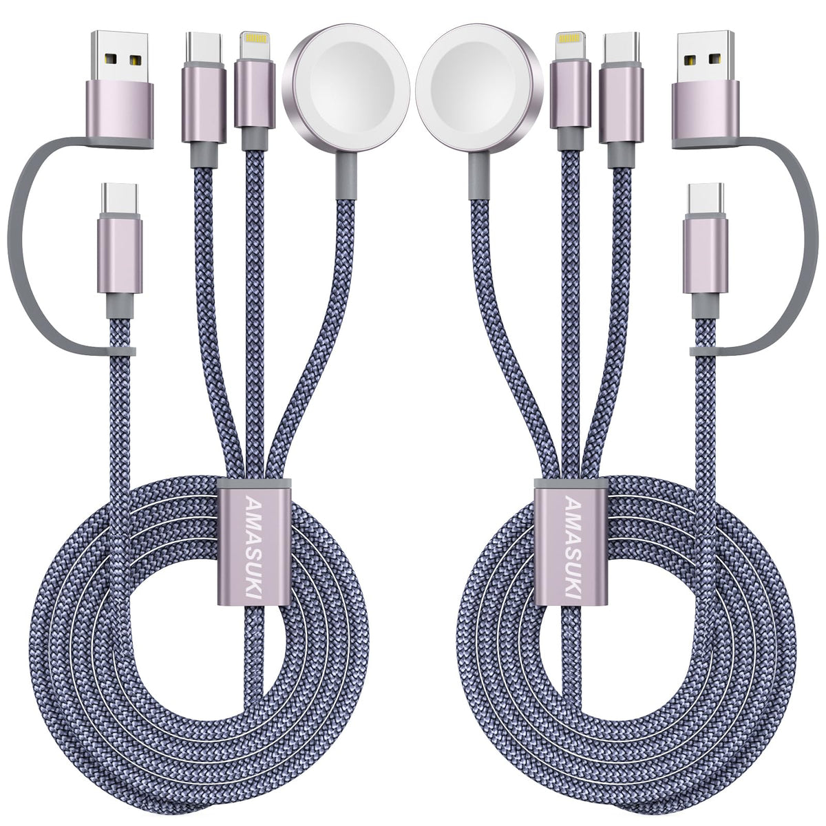 3-in-2 USB-C Charging Cable for Apple Watch & iPhone