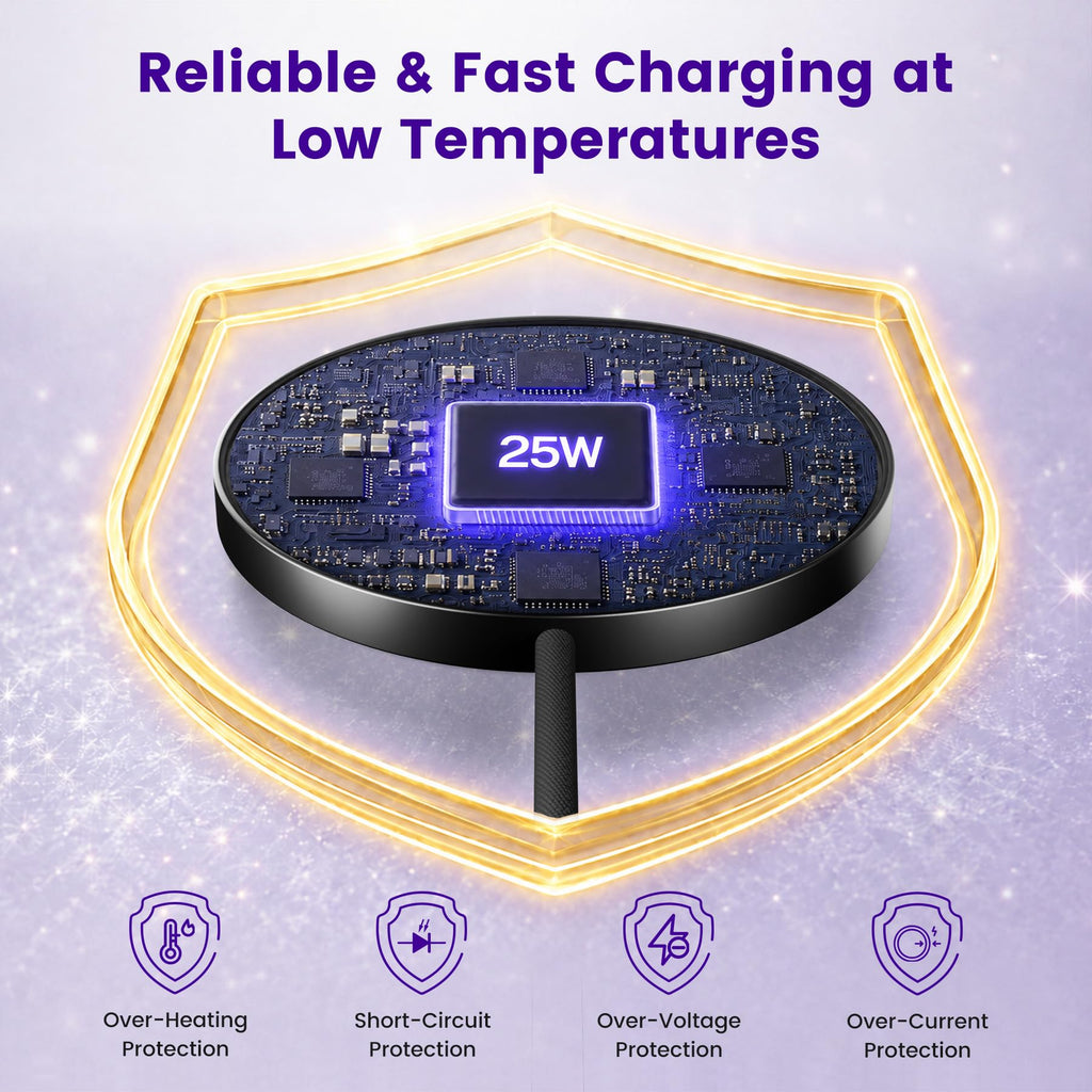 25W Magnetic Wireless Fast Charging Pad for Smartphones