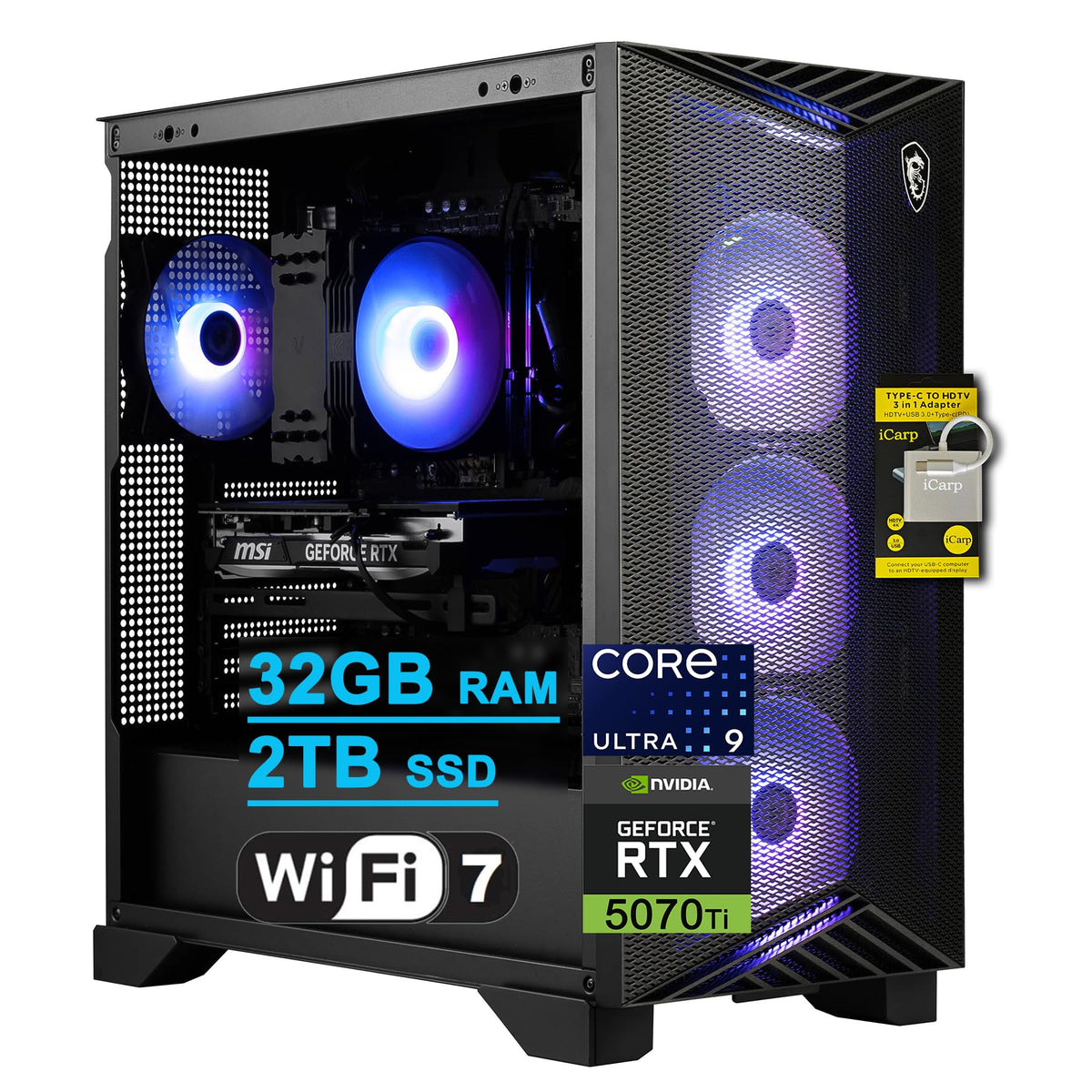 MSI Aegis R2 AI Ultra 9 RTX 5070 Ti Gaming Desktop