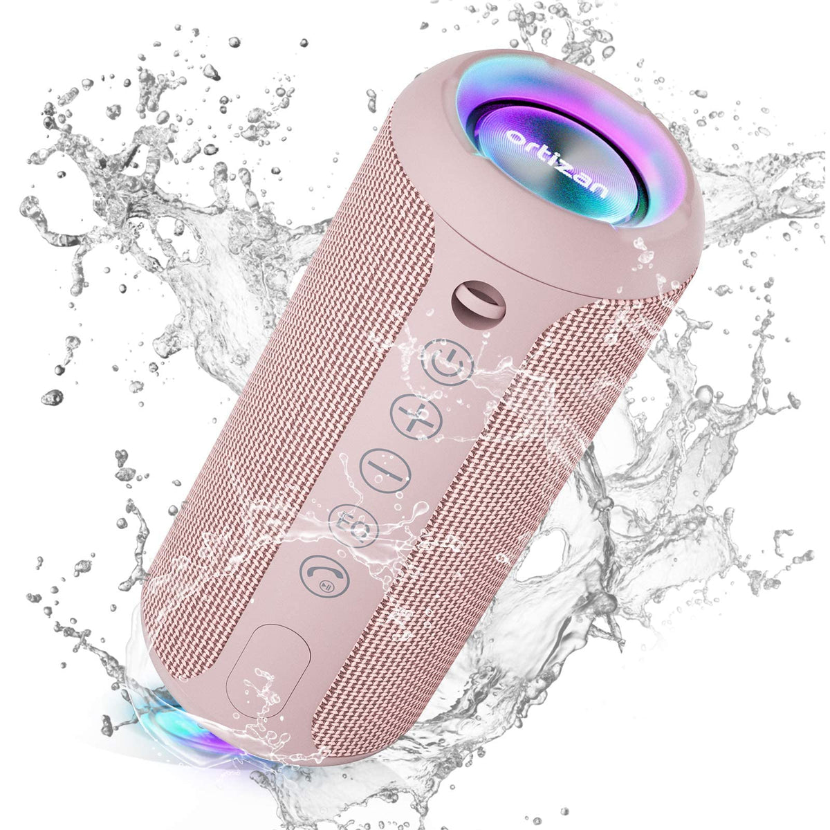 Ortizan 24W Waterproof Bluetooth Speaker with RGB Lights