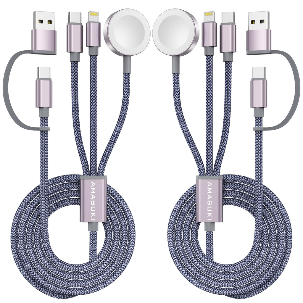 3-in-2 USB-C Charging Cable for Apple Watch & iPhone