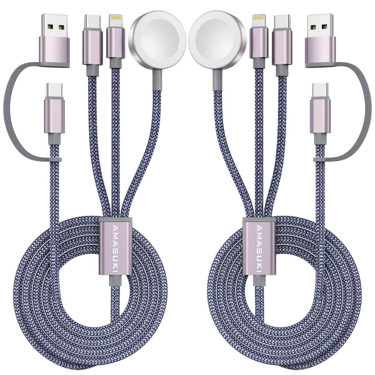 3-in-2 USB-C Charging Cable for Apple Watch & iPhone