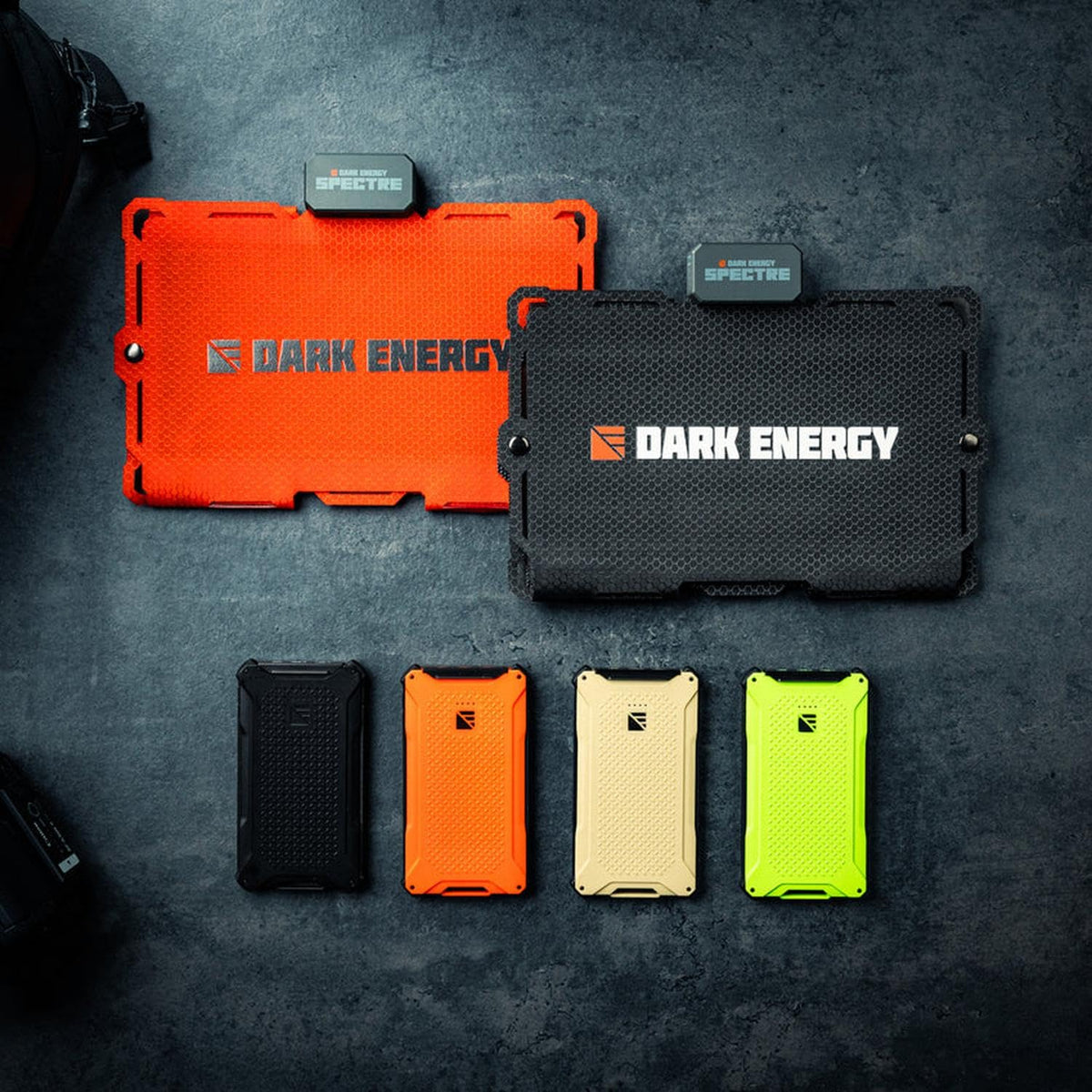 Dark Energy Backcountry Bundle - Poseidon Pro 10,000 mAh Portable Charger Power Bank + Spectre 18W Solar Panel with Accessory Kit & 20W Wall Charger - Off-Grid Generator System for Camping & Hiking