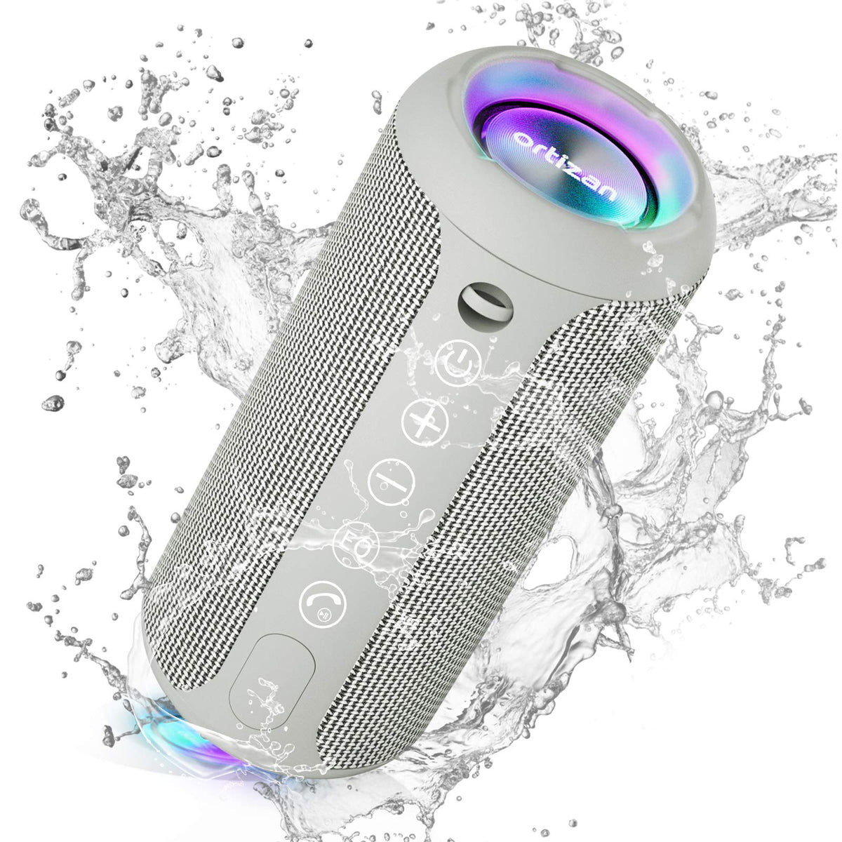 Ortizan 24W Waterproof Bluetooth Speaker with RGB Lights