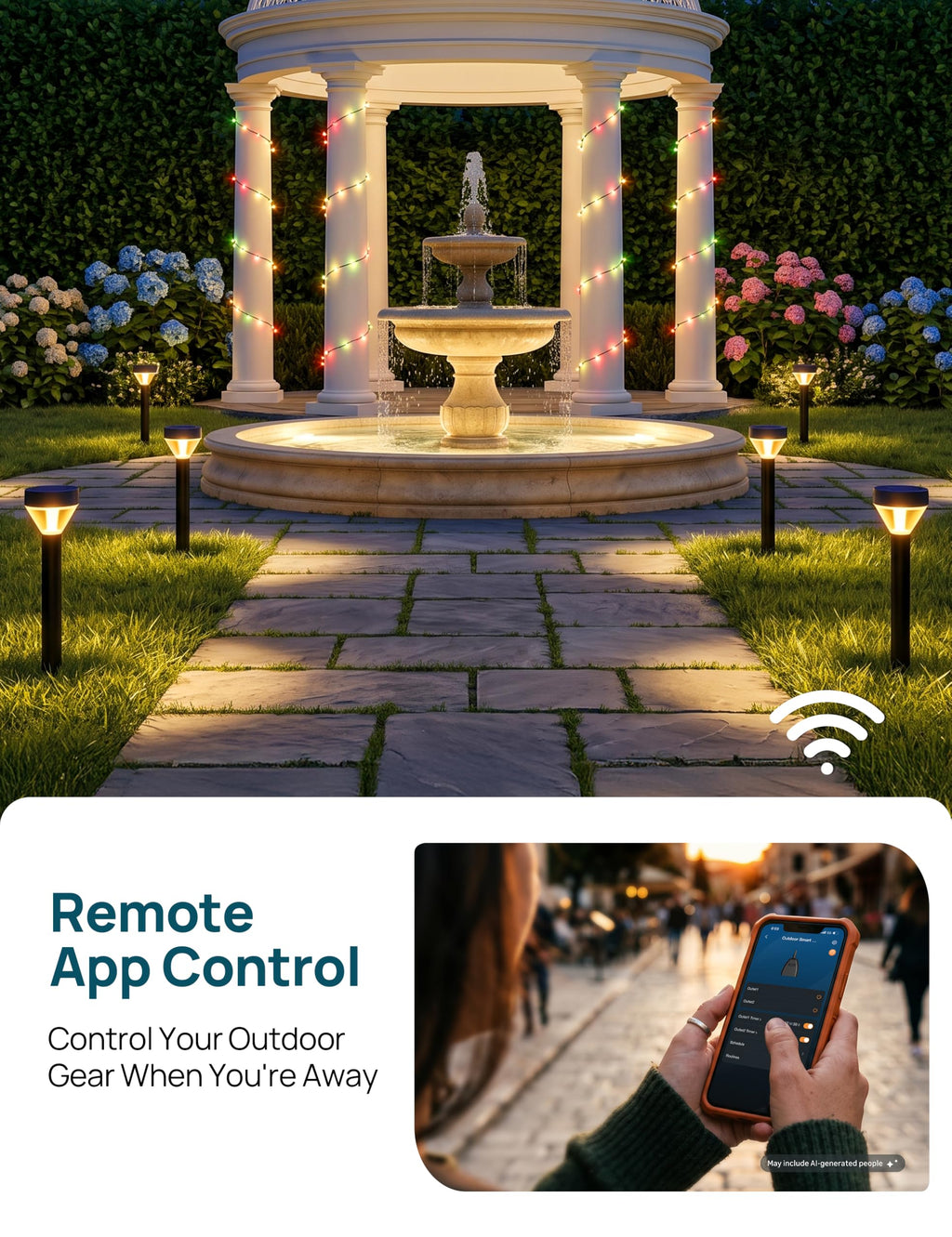 Linkind Matter Outdoor Smart Plug for Alexa, Apple & Google Home