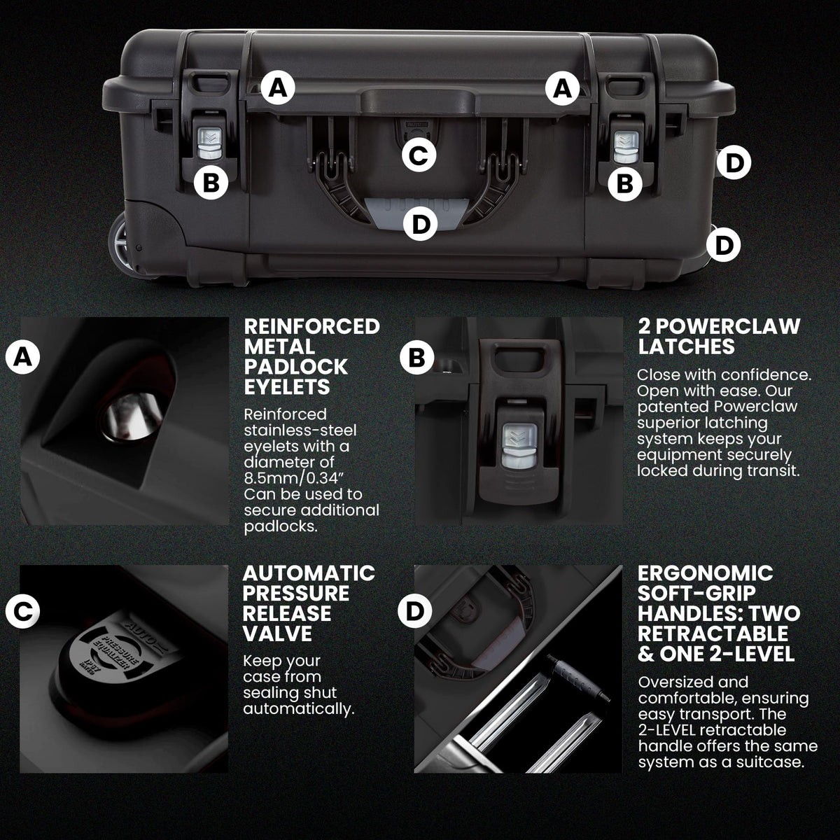 NANUK 935 Waterproof Carry-On Hard Case with Foam Insert
